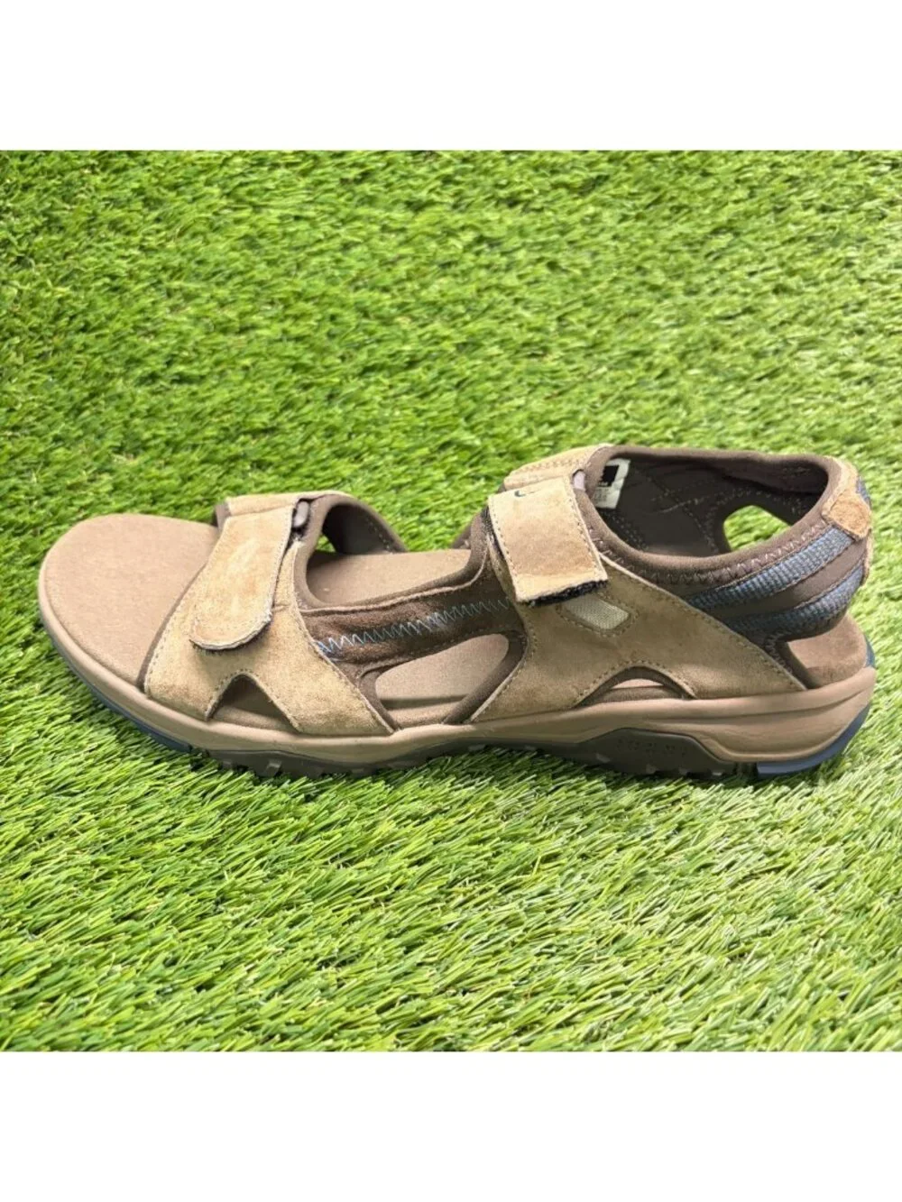 Kuru Tread Mens Size 12 Brown Blue Beach Walking Outdoor Sport Strappy Sandals